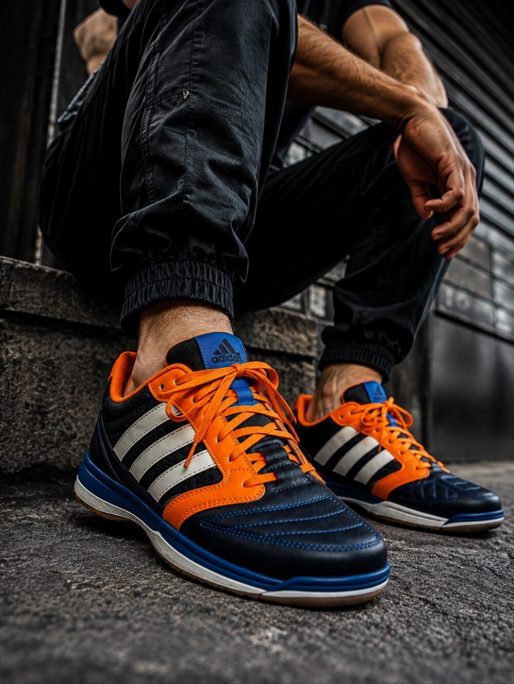 Adidas Freefootball Indoor Soccer Shoes Blue/Orange